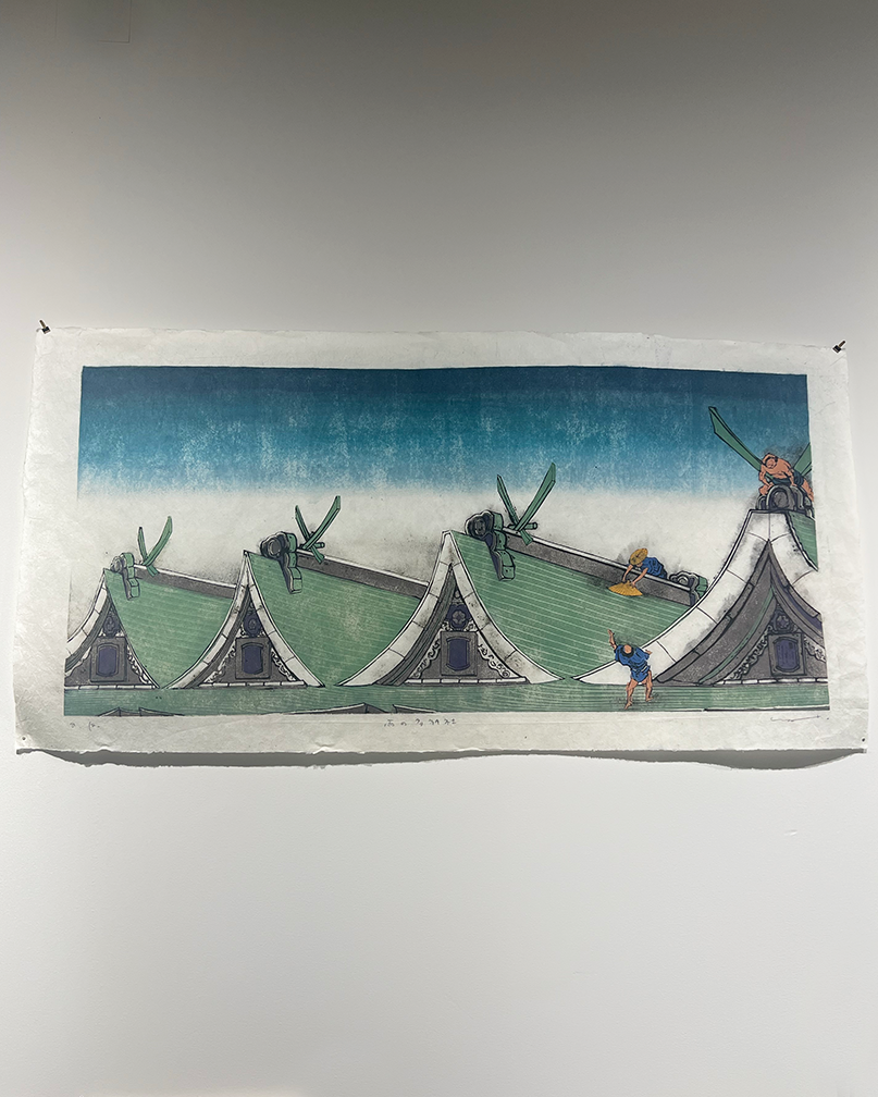 雨の多神社